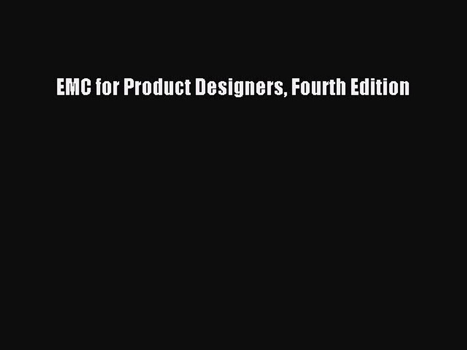 Read EMC for Product Designers Fourth Edition PDF Free