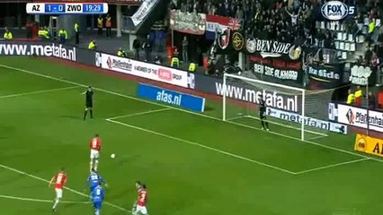 Vincent Janssen Goal HD - AZ Alkmaar 1-0 Zwolle - 16-04-2016