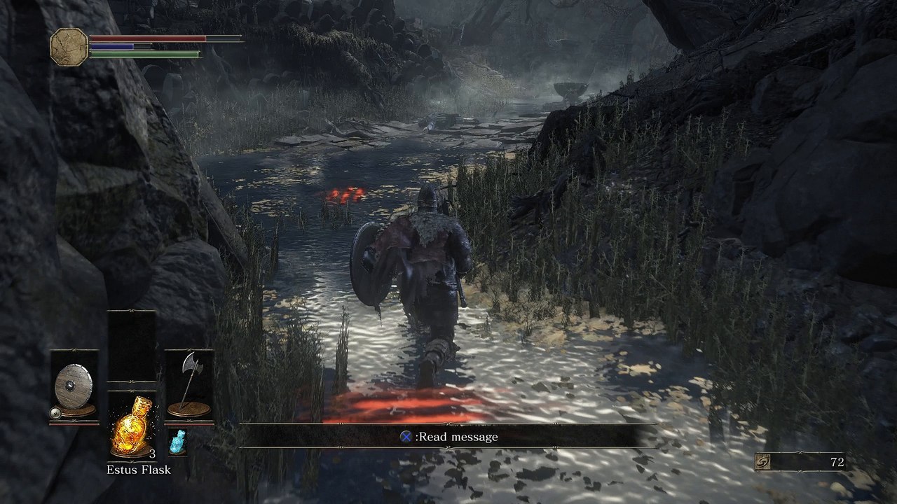 Dark Souls III - Cemetery of Ash: Hold Right Handed Weapon (Skills) w Both Hands Gameplay Tutorial