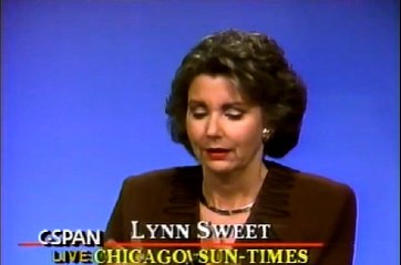 Lynn Sweet asks Bill Clinton about Hillary March 1992 debate
