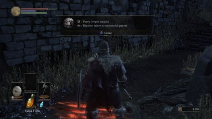 Dark Souls III - Cemetery of Ash: Parry, Riposte, Kick, Toggle Items & Change Weapons Tutorials PS4