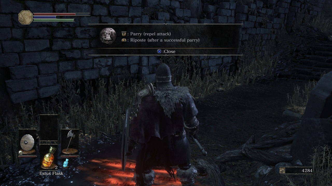 Dark Souls III - Cemetery of Ash: Parry, Riposte, Kick, Toggle Items & Change Weapons Tutorials PS4