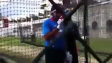 Indian Batsman Bashing In The Net Practicing IPL