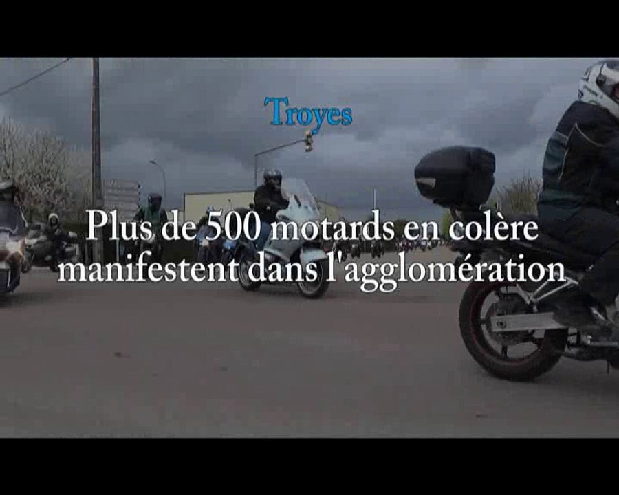 Plus de 500 motards en colère à Troyes