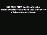 Book MAIL ORDER BRIDE: Sapphire's Surprise: Inspirational Historical Western (Mail Order Brides