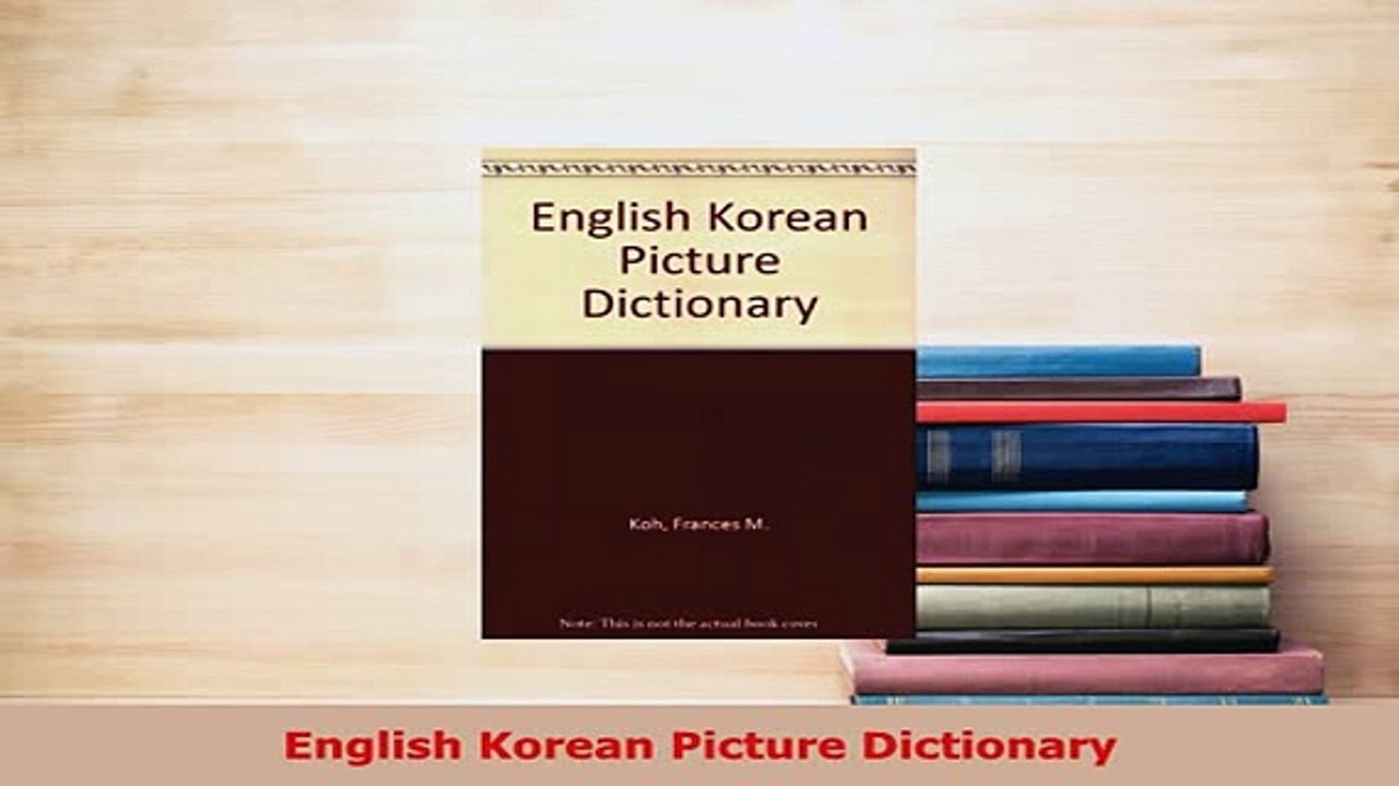 PDF English Korean Picture Dictionary Download Full Ebook video