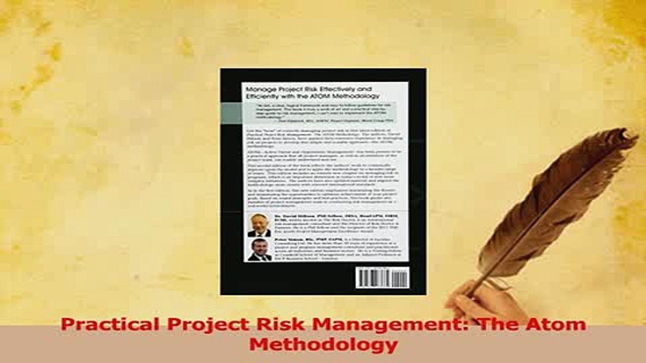 PDF  Practical Project Risk Management The Atom Methodology Read Online