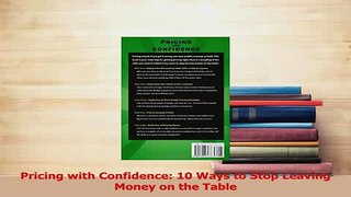 Download  Pricing with Confidence 10 Ways to Stop Leaving Money on the Table Ebook Free