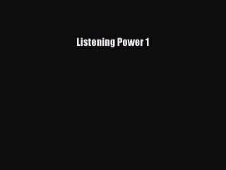 Read Listening Power 1 PDF Free