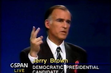 Jerry Brown 1992 debate talks about single payer and health care industry donations