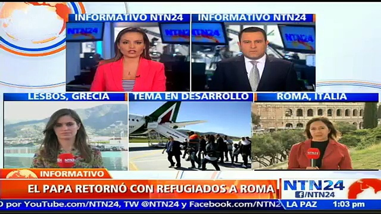 Papa Francisco se va de Lesbos con 12 refugiados sirios de religión musulmana