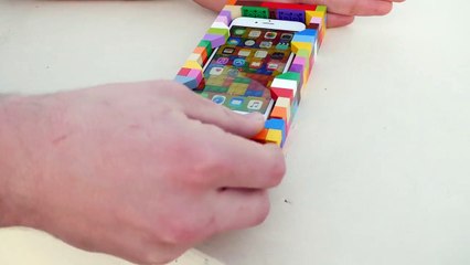 Jeter un Iphone 6S avec une coque en LEGO depuis le toit dun immeuble