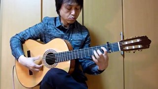 Perez Guitar のサウンド・チェック  by 大熊功氏　(曲目「タンゴス」）