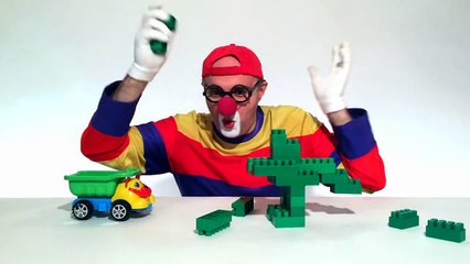 Çocuklar için eğlenceli film - Palyaço Dima - Lego taşları - Dinozor