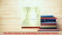 PDF  The New Canon An Anthology of Canadian Poetry Free Books
