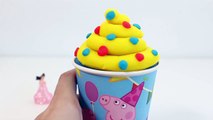 Peppa Pig Ice Cream Surprise Toys Play Doh Rainbow Ice Cream Juguetes de Peppa Pig Toy Videos Part 6