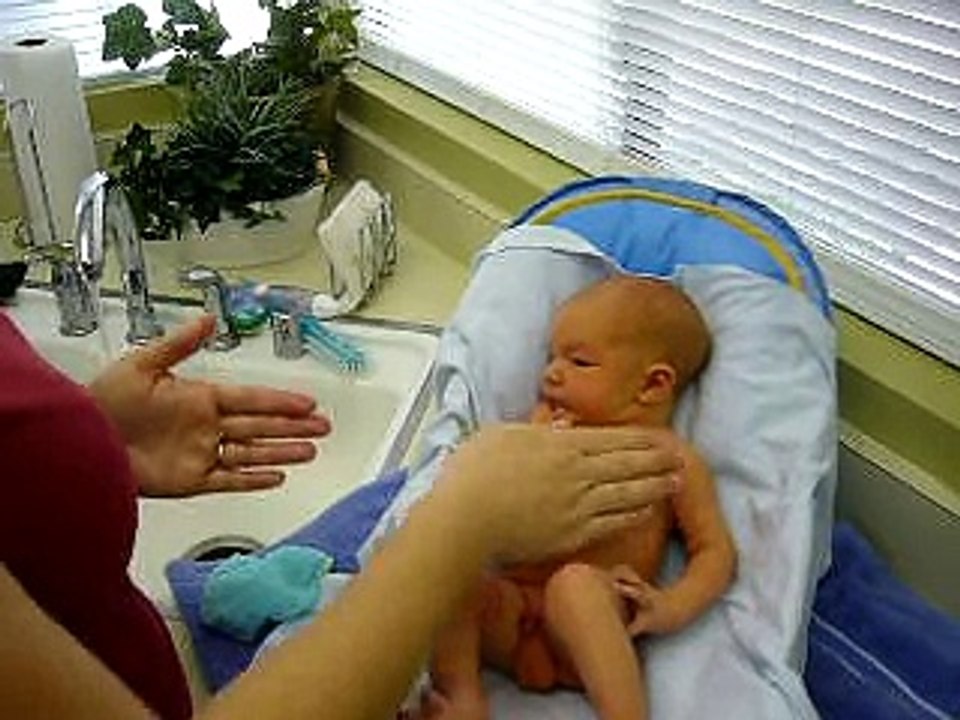 Jack's first bath!