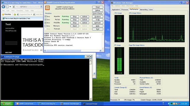 Xerxes ddos attacking tool in Kali Linux : Attacking web server