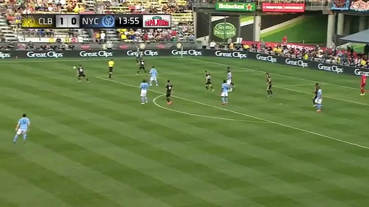 David Villa Goal HD - Columbus Crew SC 1-1 New York City FC  - 16-04-2016 MLS