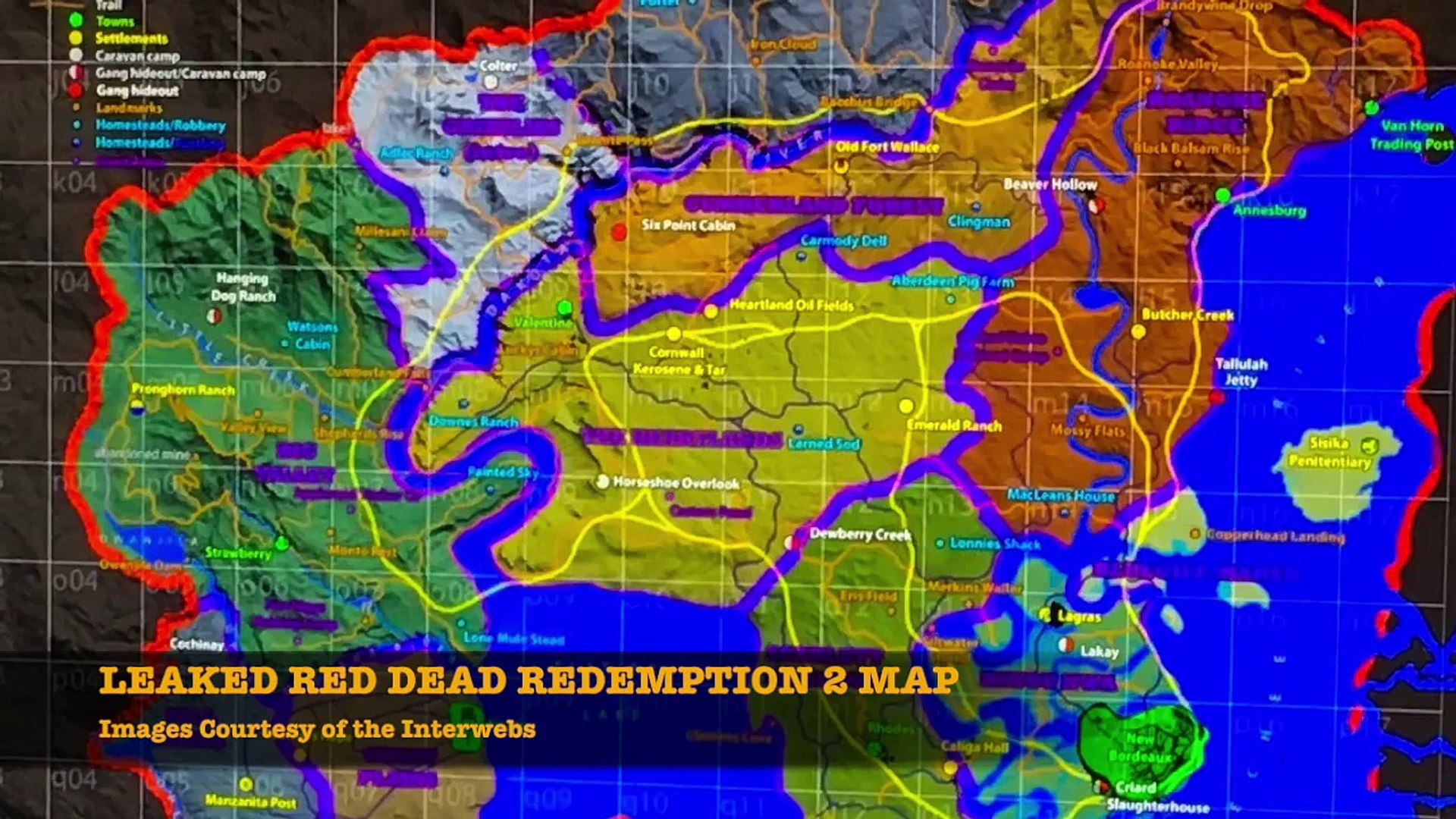 Leaked Red Dead Redemption 2 Map With Comparisons To Original Video Dailymotion