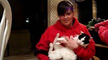 Cat Sings along with Owner