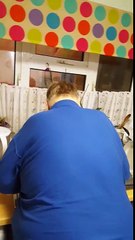 Funny Old Grandpa (washing up)