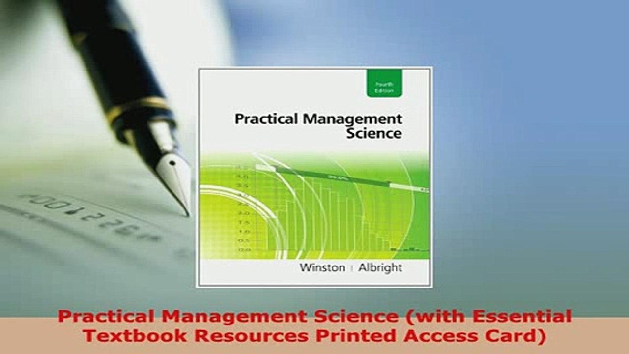 Download  Practical Management Science with Essential Textbook Resources Printed Access Card Ebook