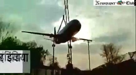 crane carrying air india plane crashes in hyderabad