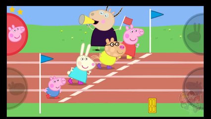 peppa pig sports day ice cream making long jump running video game clip Peppa Свинья 粉红猪小妹