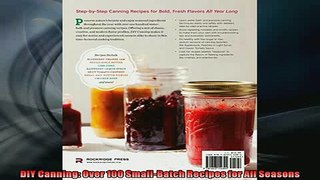 Free PDF Downlaod  DIY Canning Over 100 SmallBatch Recipes for All Seasons  BOOK ONLINE