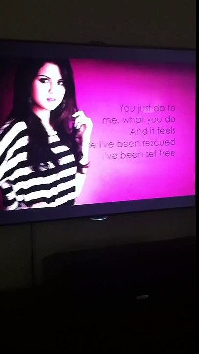 This is my little sister sings "love song baby" by Selena Gomez