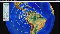 earthquake in ecuador Large M7.8 Tsunami Warning 4-16-2016 --  strikes the East Pacific - South America - Ecuador