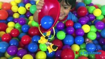 GIANT BALL PITS Surprise Toys Challenge in Bathtub Disney Cars Toys Batman Superman Thomas & Friends - YouTube [720p]