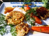 Galettes de pommes de terre, carottes, courgette