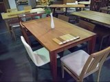 安心・国内生産・F4の天然無垢ブラックチェリー食卓テーブル