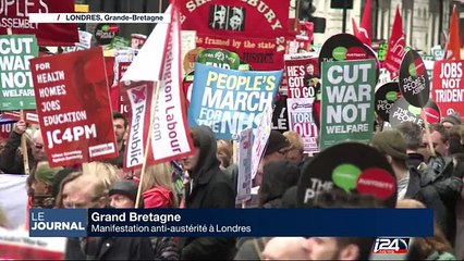 Grande-Bretagne: manifestations anti-austérité à Londres