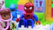 Doc McStuffins Duplo Lego Ambulance with Superheroes Superman and Batman with Spiderman