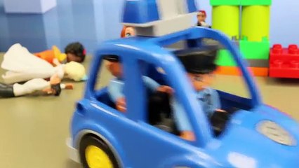 Batman and Robin Rob a Bank and Duplo Lego Pretzel Stand Police Put Superheroes in Jail