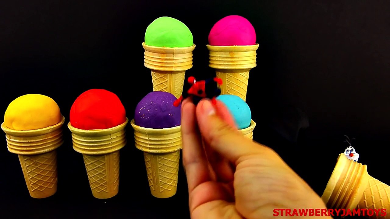 Play Doh Spiderman - Spongebob MLP Princess Ice Cream - Surprise Eggs