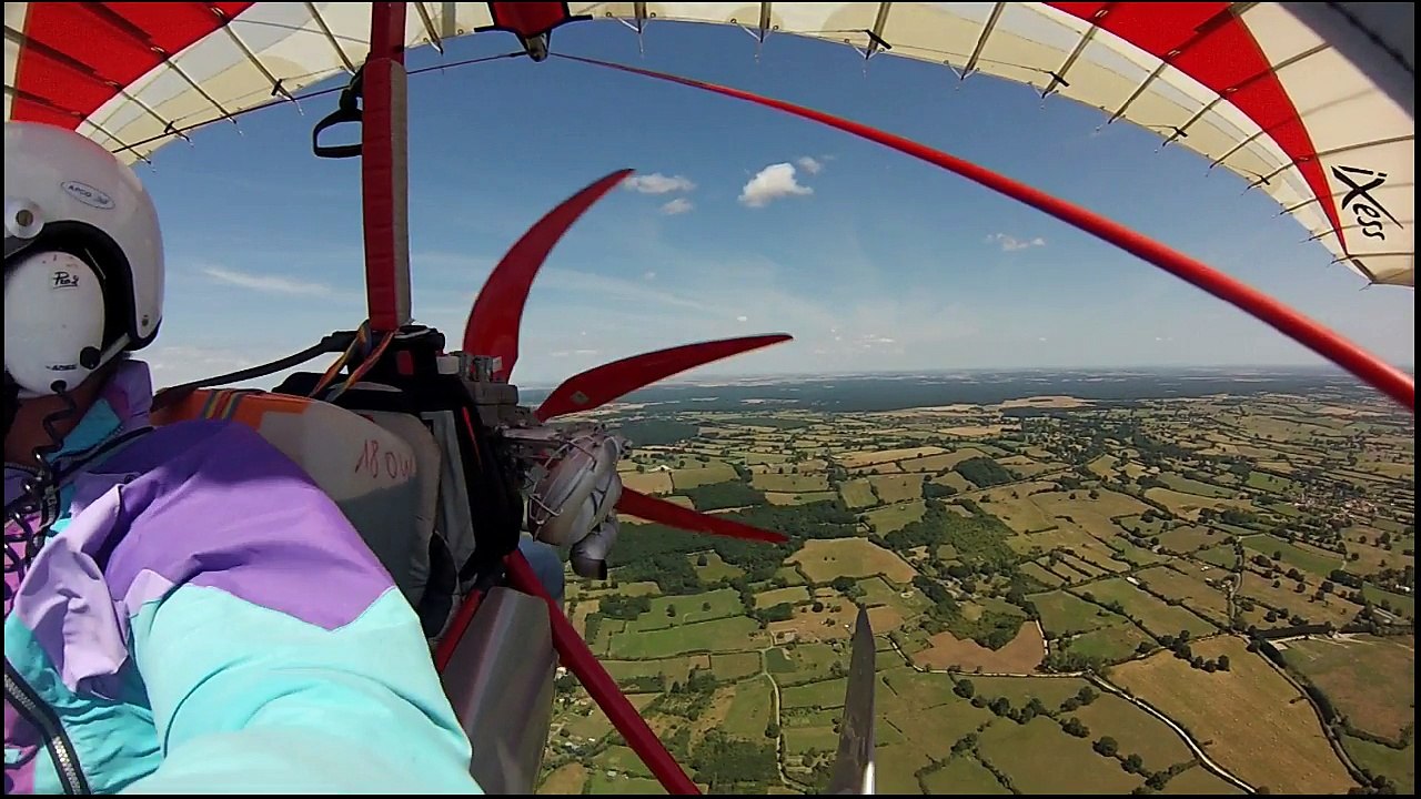 CHERVUDUCIEL_HD : "Du Cher à la Loire", Circuit ULM Pendulaire de 9h, 518 Km, etape 2