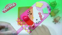 PLAY DOH HELLO KITTY FUN!! lean make ice cream popsicle peppa pig toys 2016