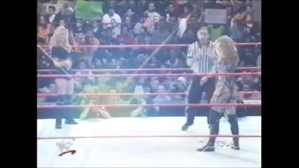 WWF The Undertaker Chokes The Diva Sable After Her Match