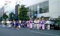 Japanese traditional dance parade in Yamato