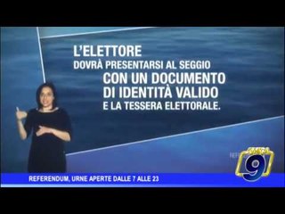 Referendum, urne aperte dalle 7 alle 23