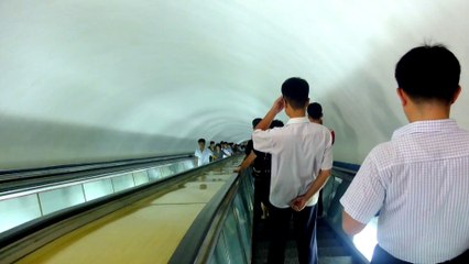 Pyongyang Metro Escalator