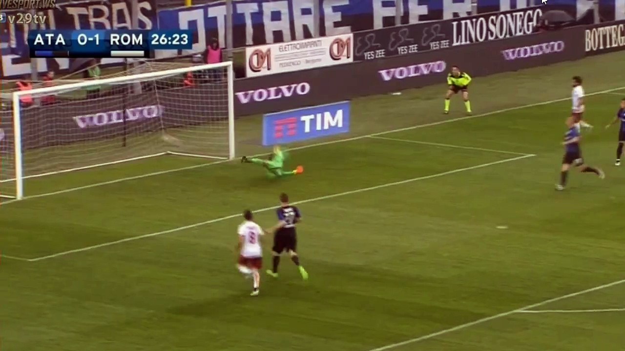 Atalanta 0 - 2 AS Roma Nainggolan gol 17.04.2016