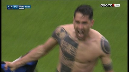 3-2 Marco Borriello Incredible Goal - Atalanta 3-2 AS Roma 17.04.2016