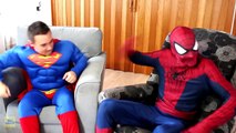 Spiderman vs Superman vs Venom in Real Life! Spiderman & Superman Battle Venom Superhero Movie! [HD, 720p]