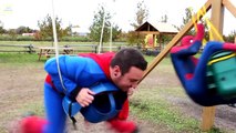 Spiderman vs Superman in Real Life! Spider-man Playtime and Having Fun at The Park! Superhero Mo... [HD, 720p]