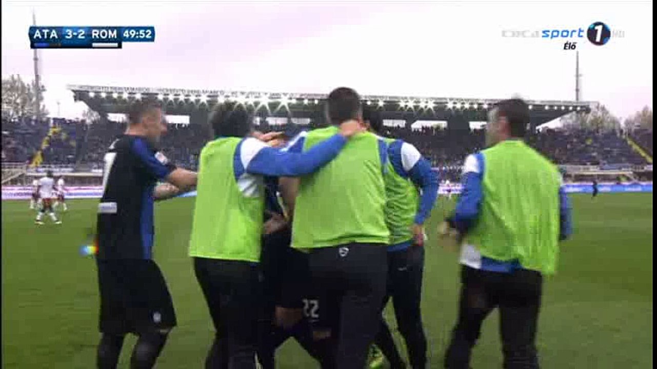 Marco Borriello Goal HD - Atalanta 3-2 AS Roma - 17-04-2016